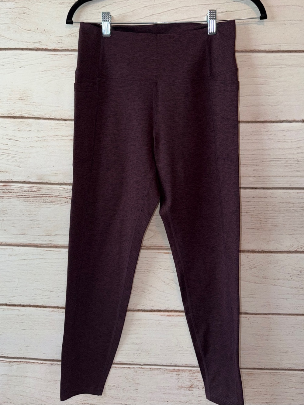 Women’s High-Waist Leggings in Deep PlumSize Large Gym Walking Rinning